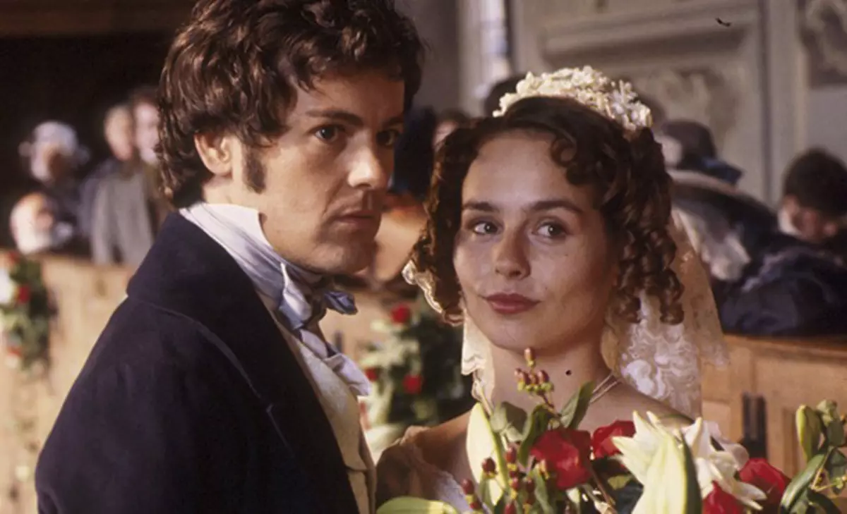 Toby Stephens as Gilbert Markham and Tara Fitzgerald as Helen Graham in The Tenant of Wildfell Hall