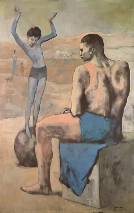 Tragesch Geschicht aus dem Bild "Meedchen um Ball" Pablo Picaso