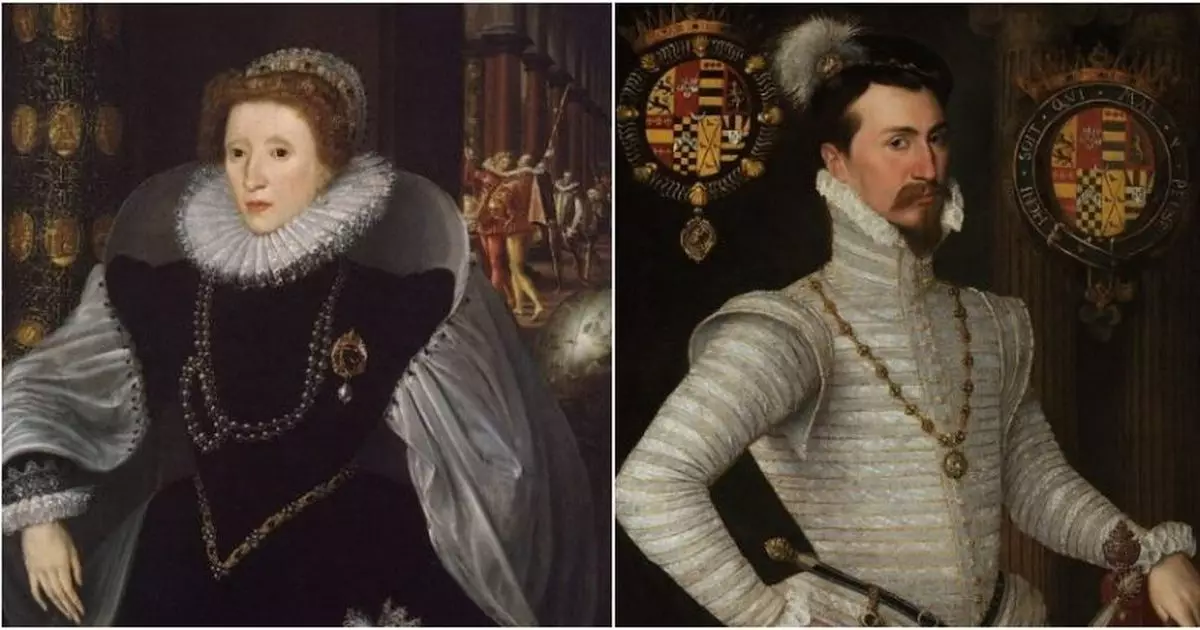 Drammatico storia d'amore dell'amore della regina-Virgin Elizabeth I e Robert Dudley