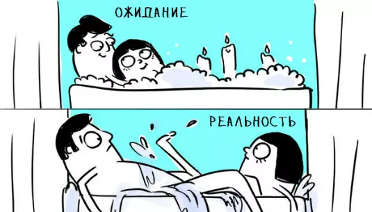 ലൈംഗികത: പ്രതീക്ഷകളും യാഥാർത്ഥ്യവും. കോമിക്സിൽ. രസകരവും സങ്കലവുമായ നാശം