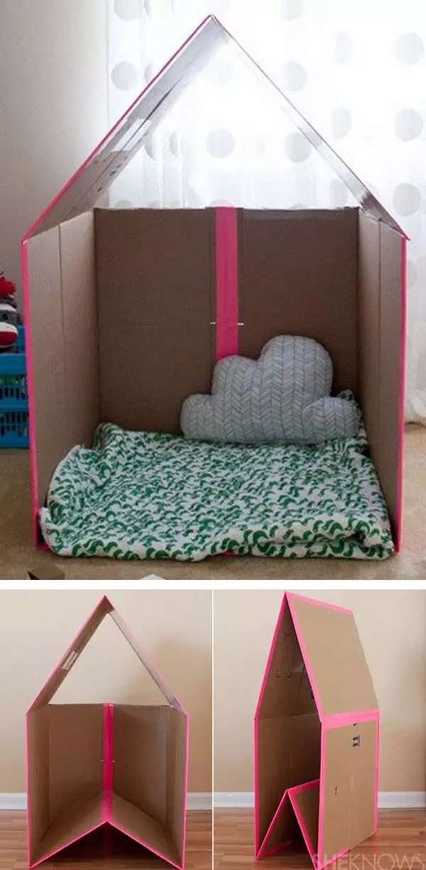 20 ways to make a child with a cardboard box