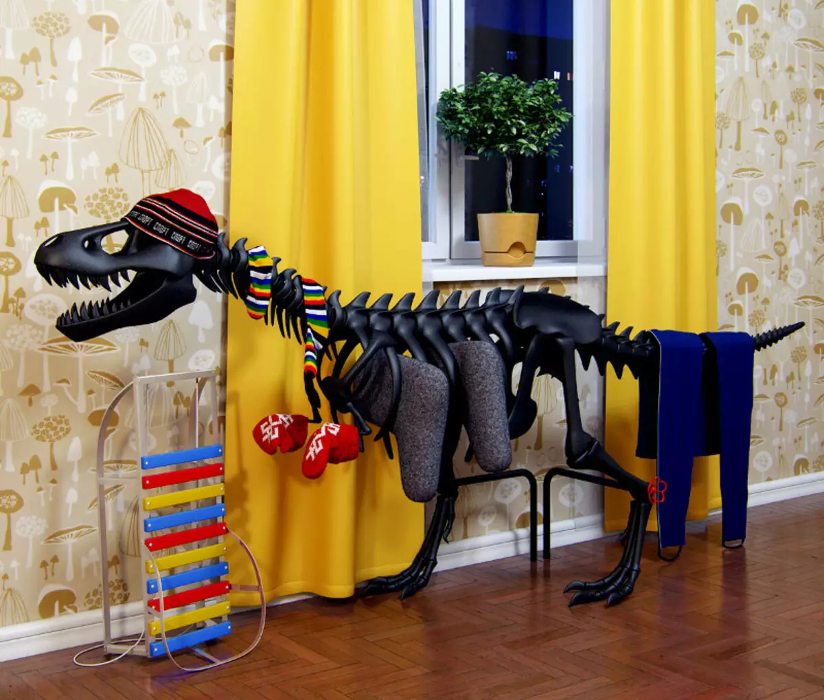 Мебель в виде динозавров