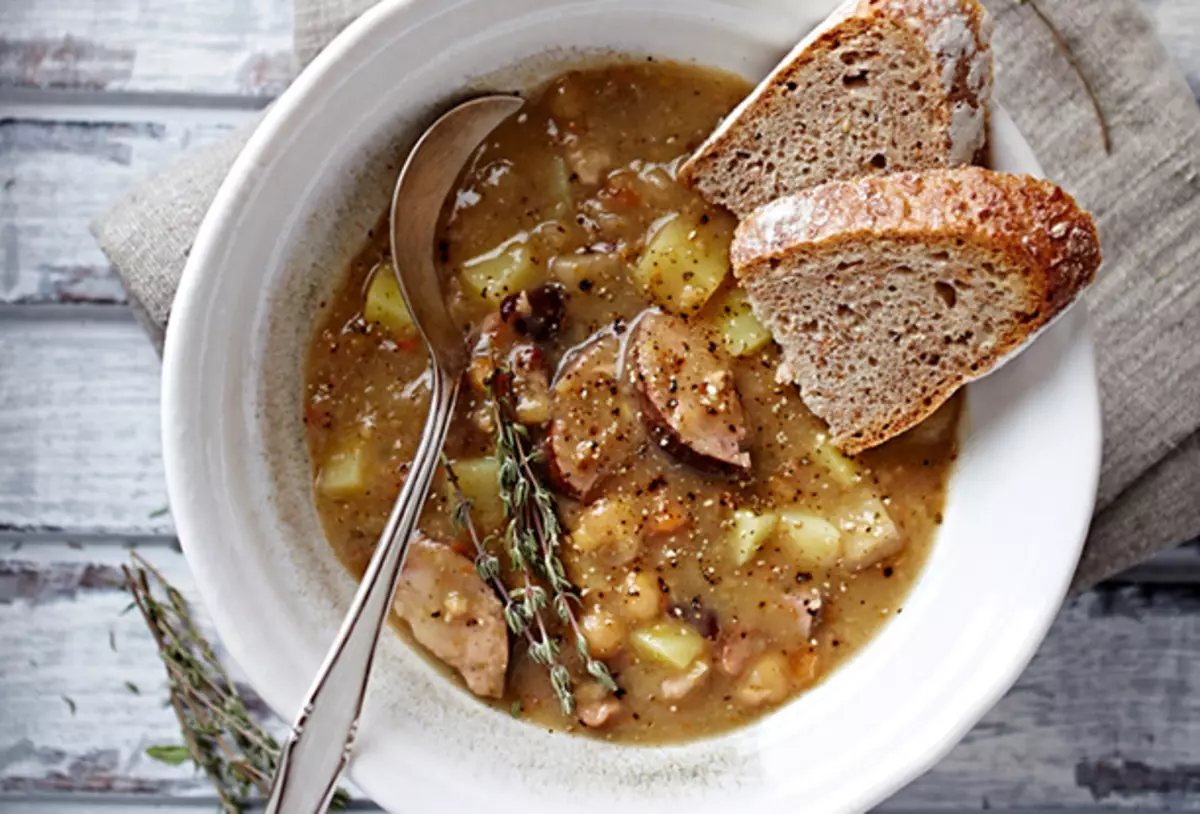 Cuisine idiote pour hommes: soupe de pois glomé